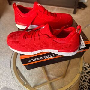 Skechers Work BULKLIN BALRAN Comp Toe Shoes – Women’s Size 9 Red Slip Resistant